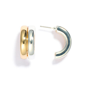 Two Tone Drop Hoop