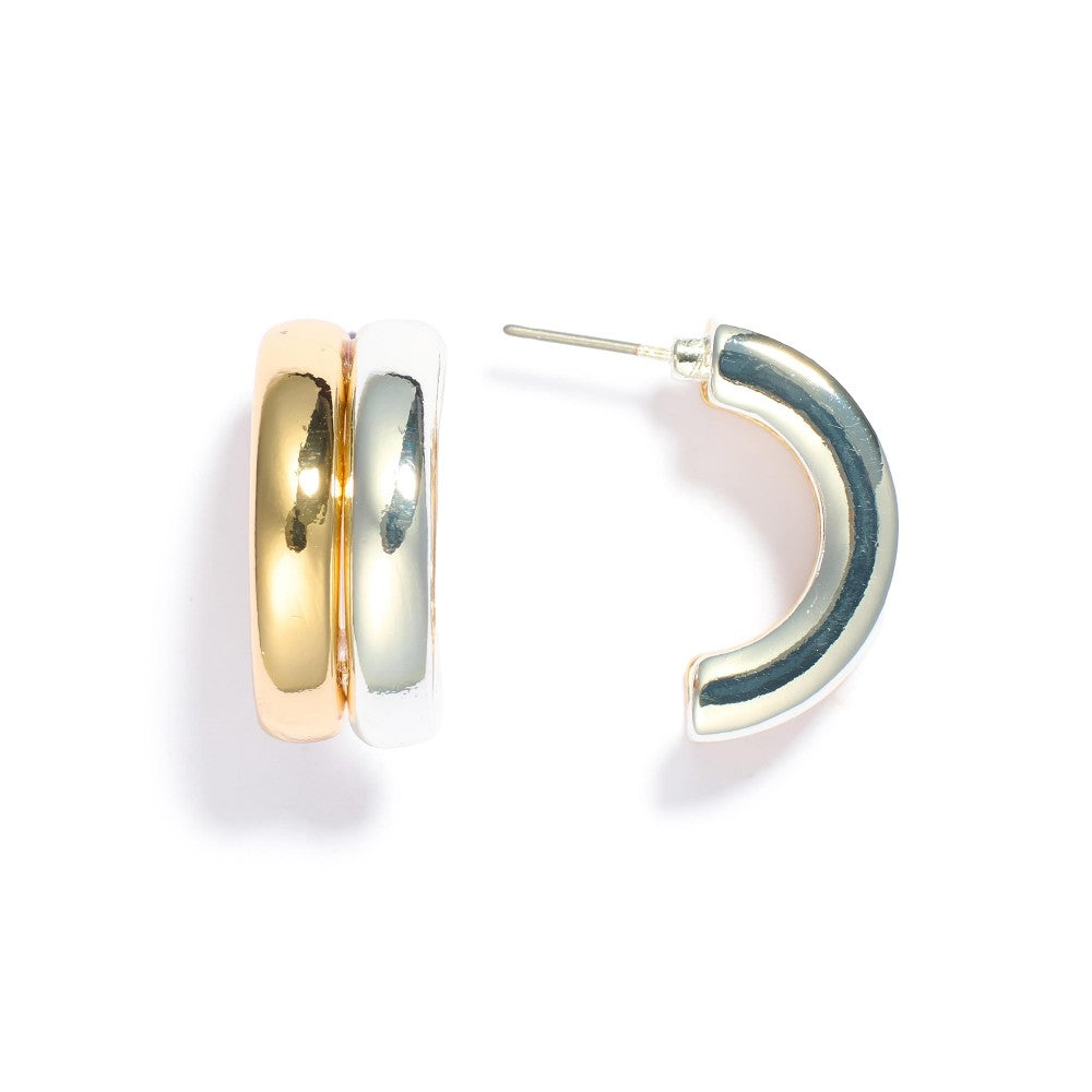 Two Tone Drop Hoop