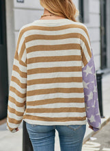 Load image into Gallery viewer, Stars and Stripes Oversized Knit Sweater
