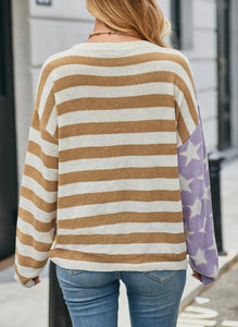 Stars and Stripes Oversized Knit Sweater
