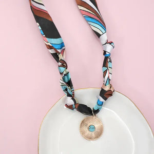 Scarlett Scarf Charm Necklace