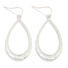 Load image into Gallery viewer, Tara Textured Drop Hoops
