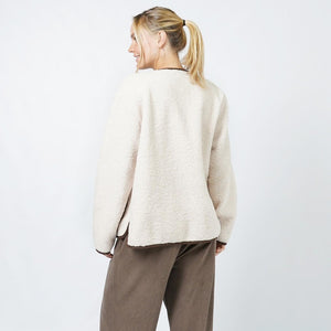 Collarless Sherpa Jacket