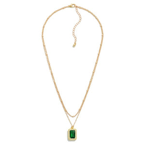 Emerald Pendant Necklace