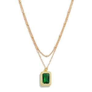 Emerald Pendant Necklace