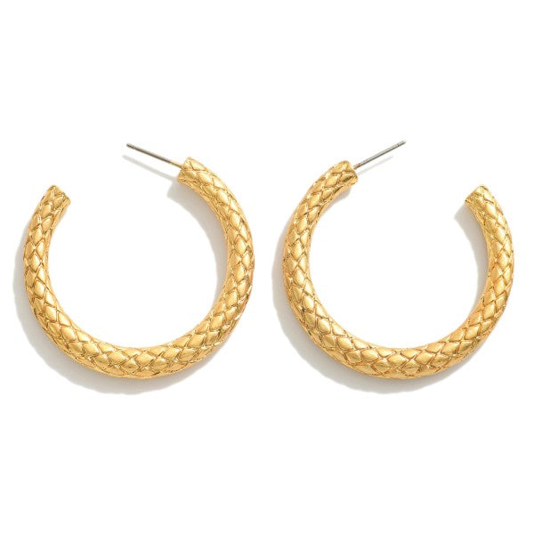 Cobra Metallic Hoop Earrings