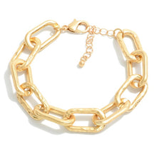 Load image into Gallery viewer, Hammered Chain Link Bracelet
