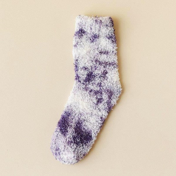 Tie Dye Fuzzy Socks