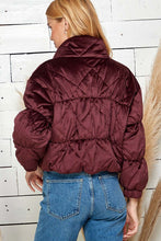 Load image into Gallery viewer, Alice Velvet Quilted Puffer Jacket
