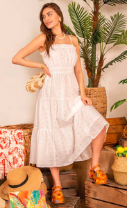 Beckett Eyelet Midi Dress