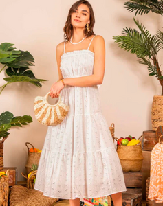 Beckett Eyelet Midi Dress