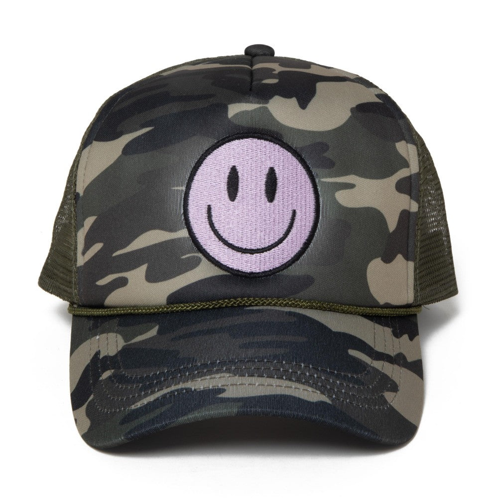 Smiley Camo Trucker Hat