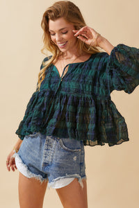Cawly Plaid Top