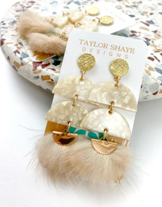 Demi Feather Tassel Earrings