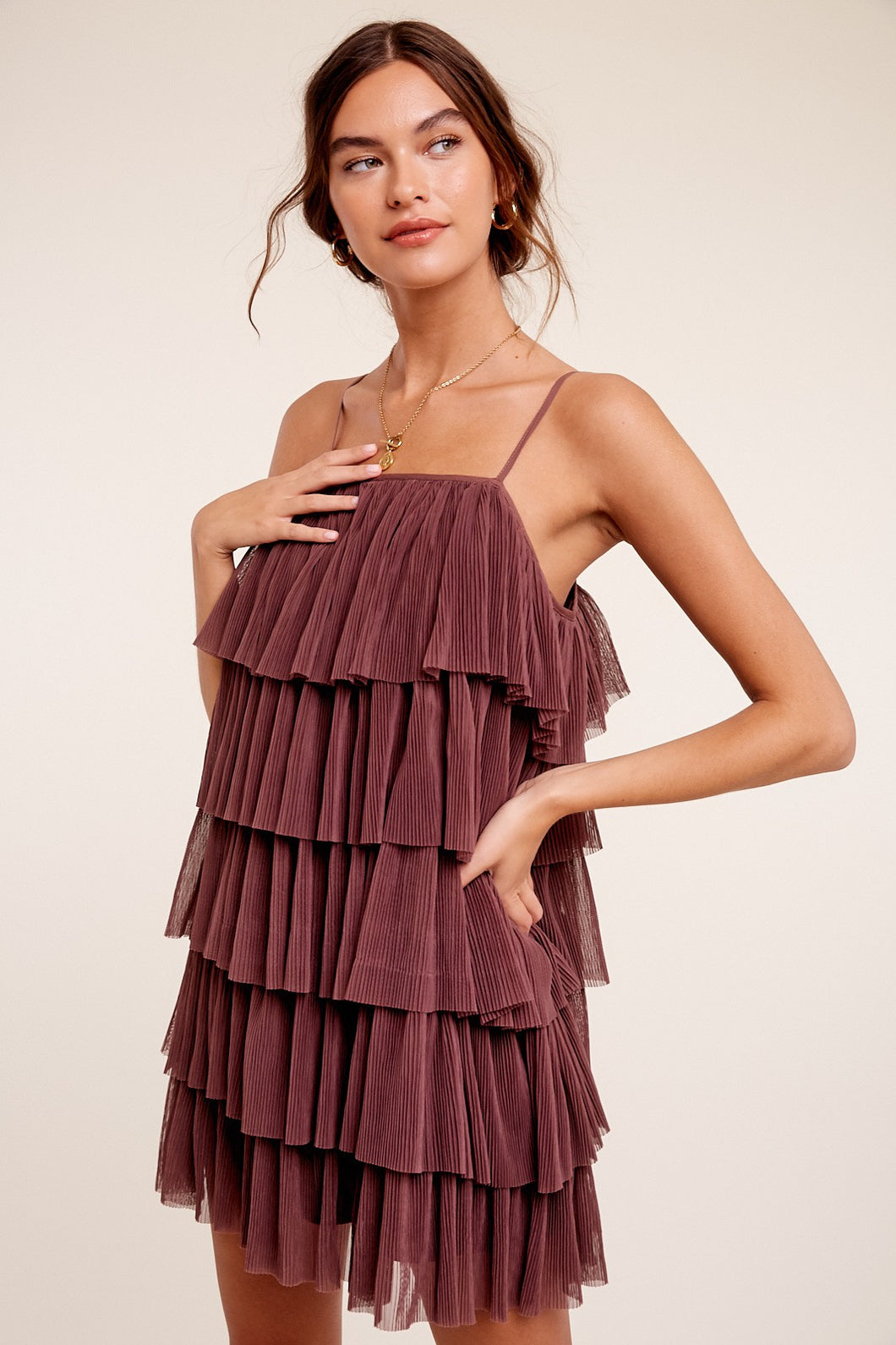 Greta Pleated Dress