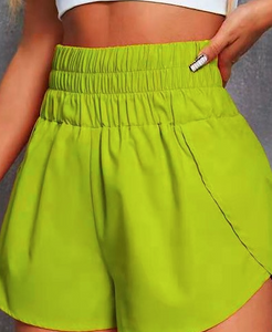 High Rise Track Shorts