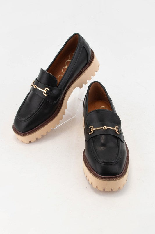 Megan Black Loafers