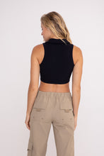 Load image into Gallery viewer, Polo Collar Cropped Tank
