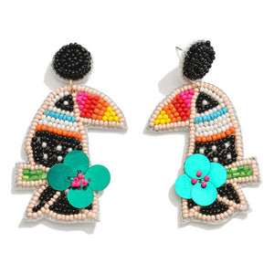 Toucan Seed Bead Earrings