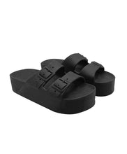 Load image into Gallery viewer, Caipirinha Black Platform Sandals
