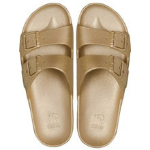 Load image into Gallery viewer, Caipirinha Gold Metallic Platform Sandals
