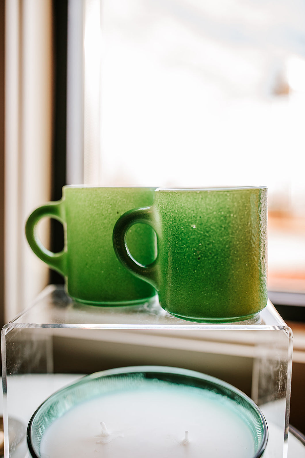 Vintage Green Orange Peel Texture Coffee Mug